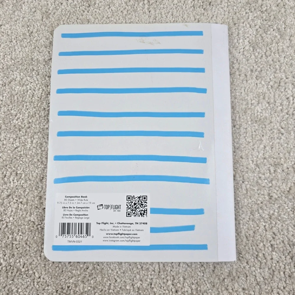 Top Flight Composition Notebook Puppy Love To Be Me Wide Ruled 80 Sheet